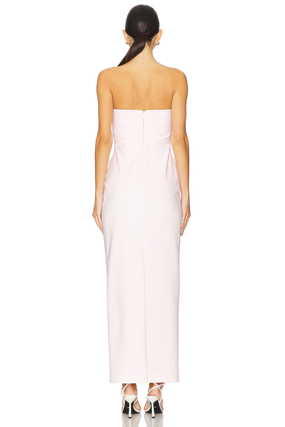 knee length dresses for ladies LANI STRAPLESS DRAPED MAXI DRESS | SKY | DRESSES main image 1