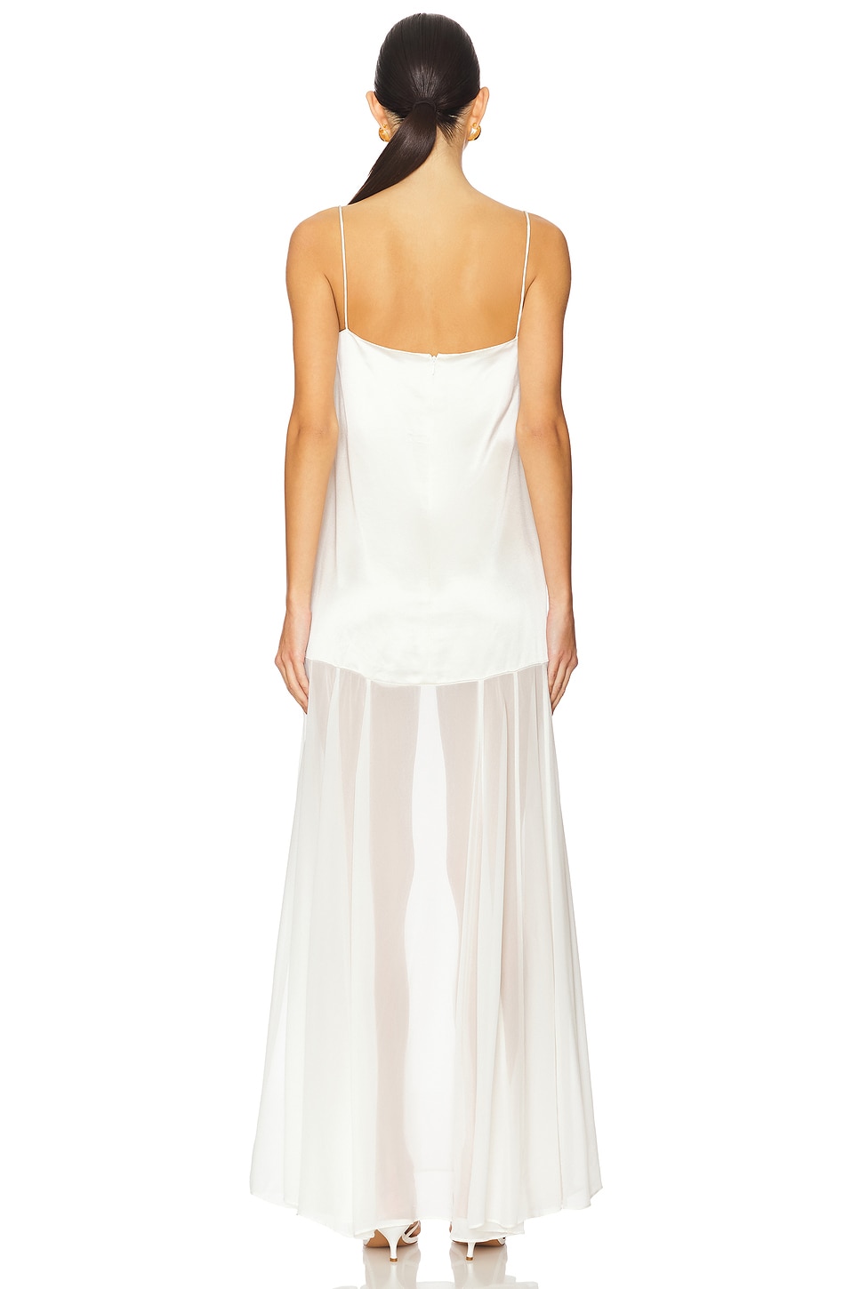 Shona Joy Moraya Dropped Waist Maxi Dress in Ivory | REVOLVE