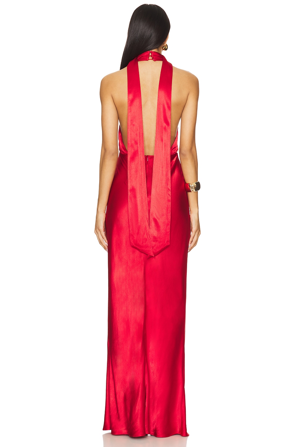 tatum silk dress Tatum High Cowl Open Back Maxi Dress