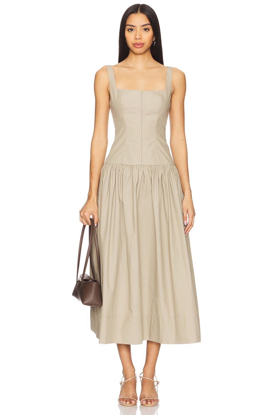 Maiori Square Neck Midi Dress