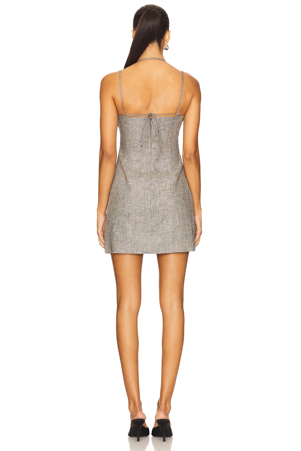 knee length dresses for ladies Elliot Draped Linen Mini Dress main image 1