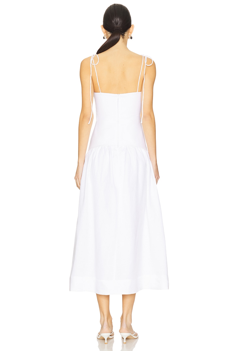 Shona Joy Blanc Gathered Bubble Midi Dress in Ivory | REVOLVE