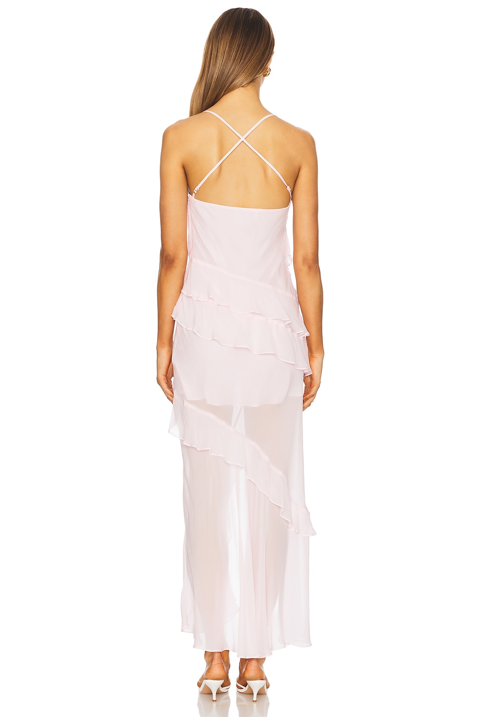 strapless draped maxi dress fairy floss Shona Joy main image 0