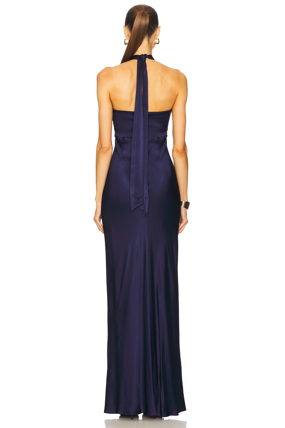 chinese dress ladies La Lune Ruched Halter Maxi Dress | Key Lime | Dresses main image 1