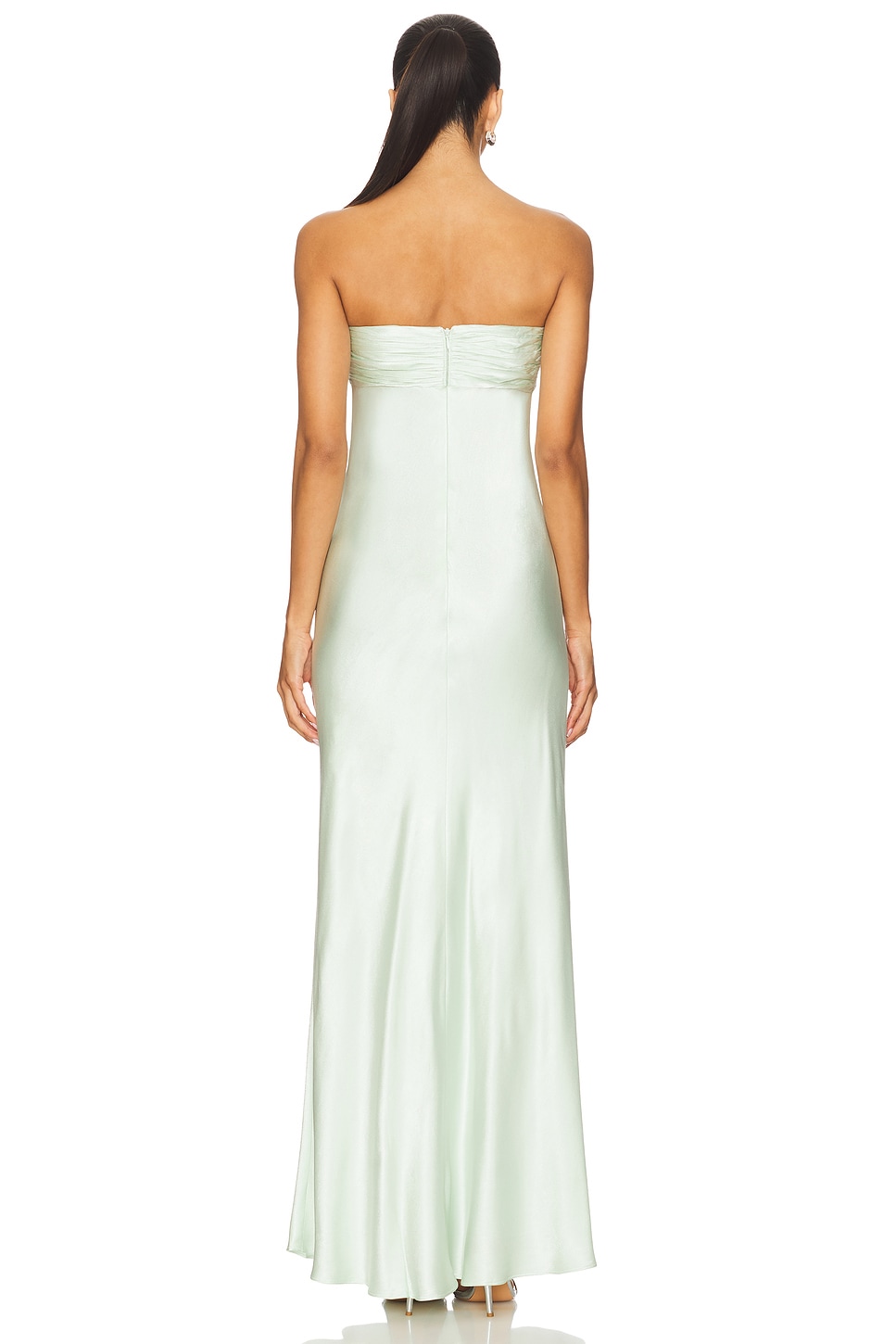 Shona Joy La Lune Strapless Ruched Bodice Maxi Dress in Key Lime | REVOLVE Shona Joy La Lune Strapless Ruched Bodice Maxi Dress in Key Lime | REVOLVE