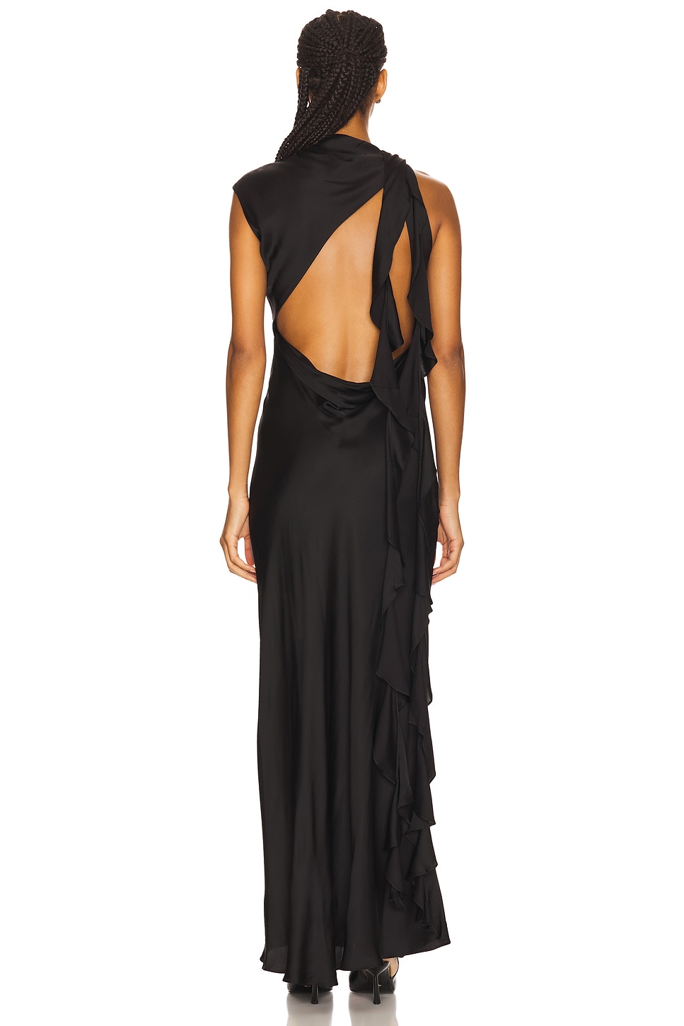 Agnes Draped Ruffle Maxi Dress