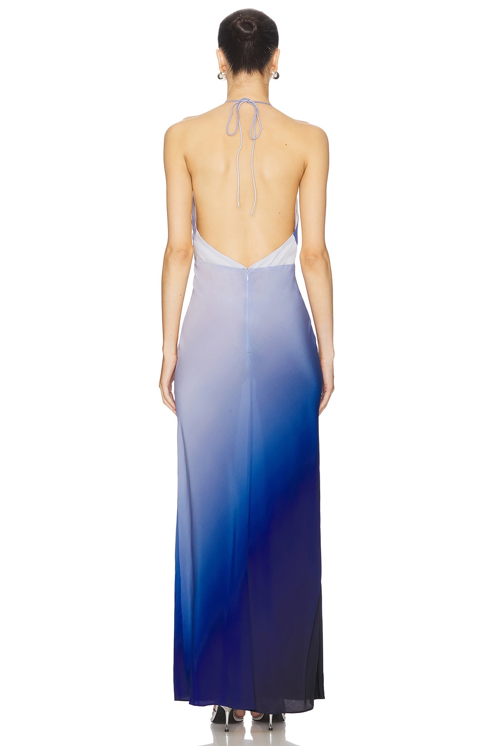 Shona Joy Lottie Silk Low Cowl Maxi Dress in Purple - Size aus 6/US 2