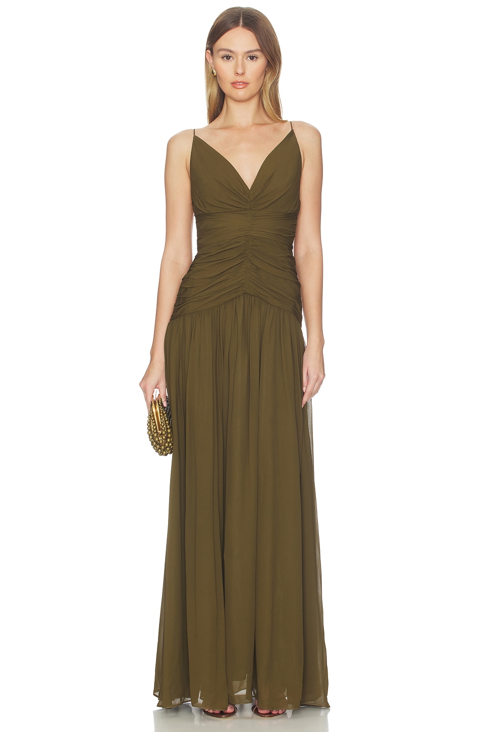 Juno Gathered Bodice Maxi Dress