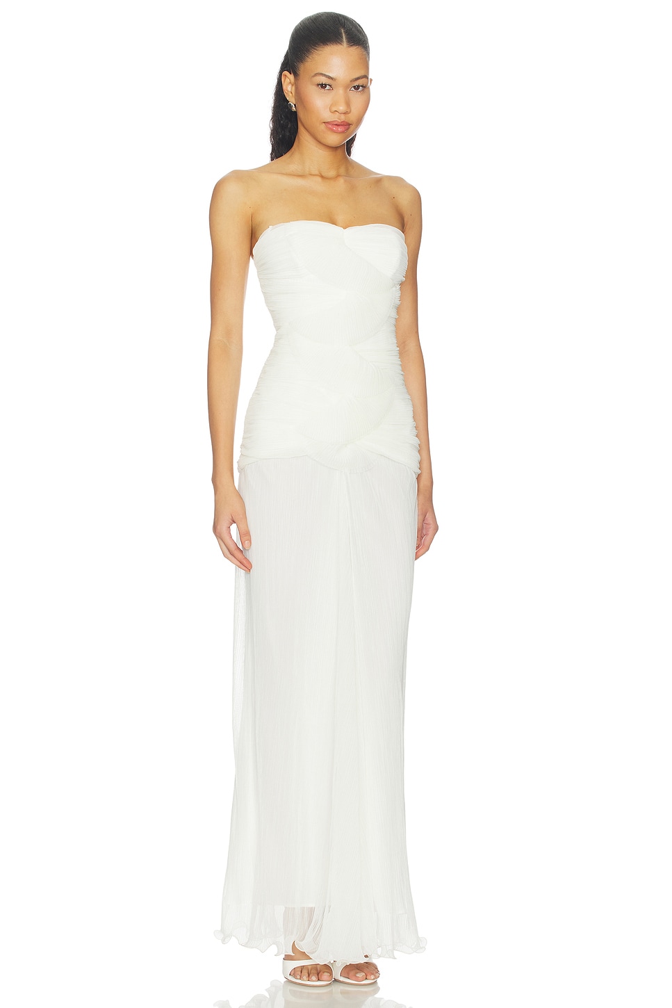 Federick Strapless Ruffle Maxi Dress - thumbnail 3