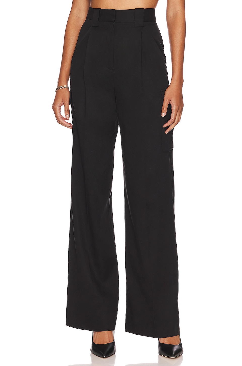 Shona Joy Sara Utility Relaxed Pant in Black | REVOLVE