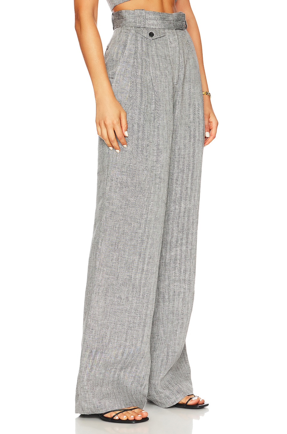 Shona Joy Amanda High Waisted Tailored Pant in Ash
