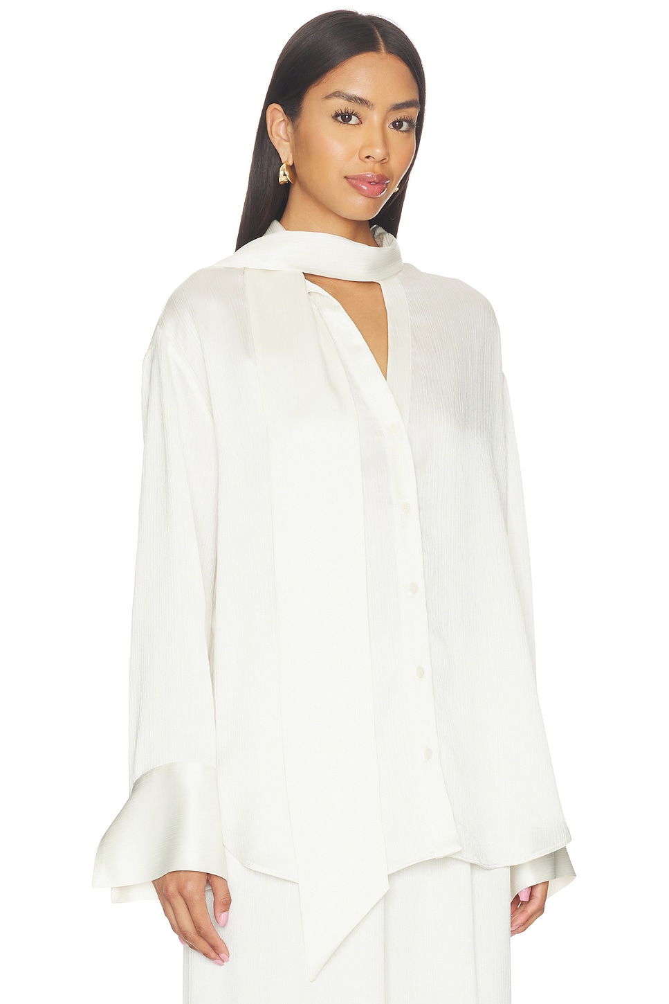 Huxley Long Sleeve Scarf Shirt - thumbnail 3
