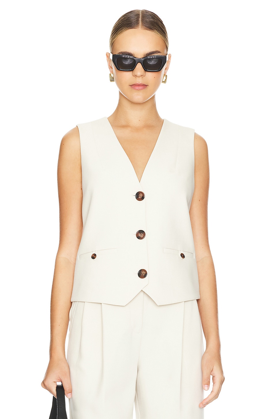IRENE アイレネ analyzed vest+arm Shona Joy Irena Oversized Tailored Vest in Bone | REVOLVE