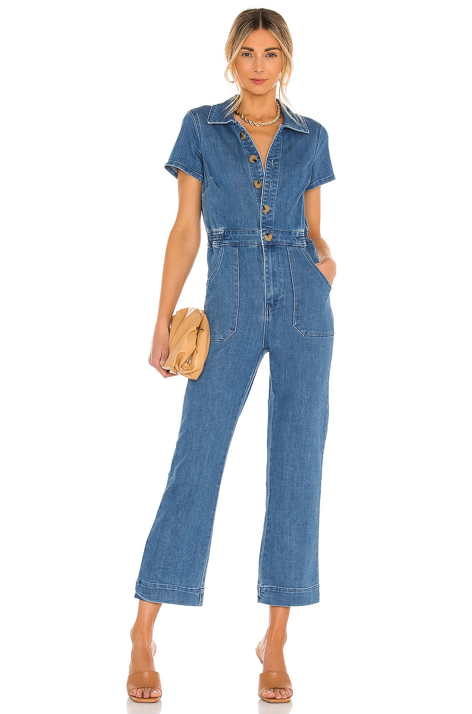 mumu denim jumpsuit