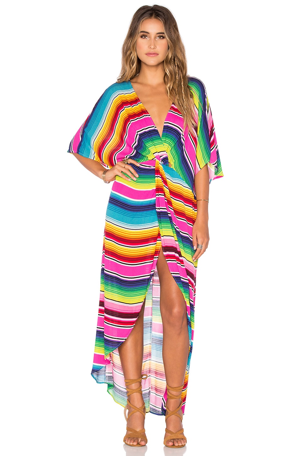 Show Me Your Mumu Get Twisted Dress in Serape Party Cloud | REVOLVE