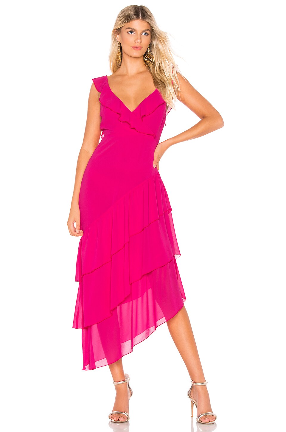 x revolve samba gown in dark green