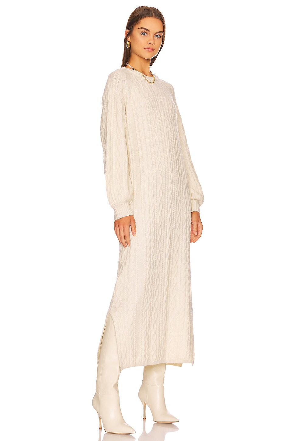 Show Me Your Mumu Barb Sweater Dress in Chunky Cable