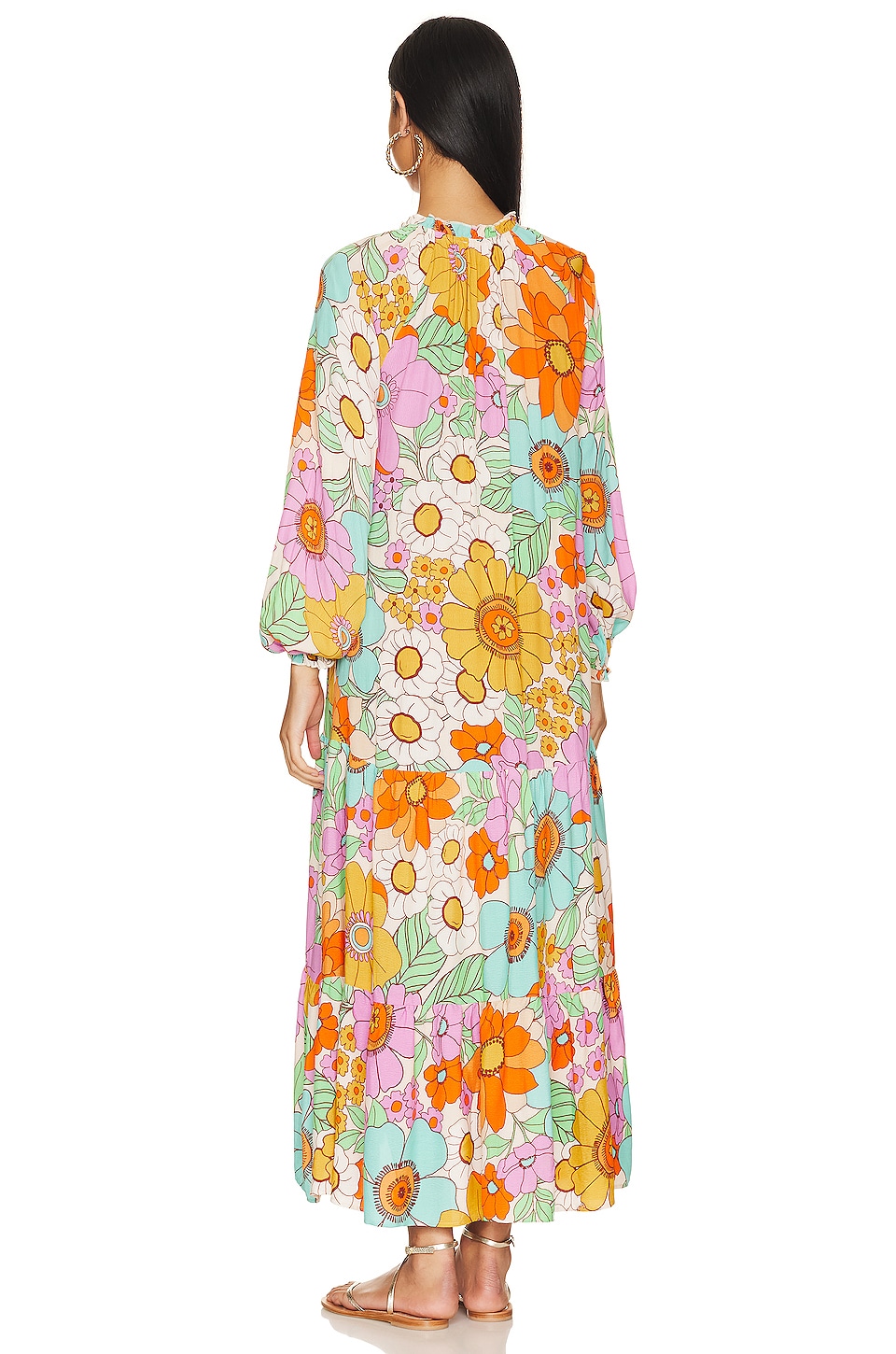 Printed birdie maxi clearance dress