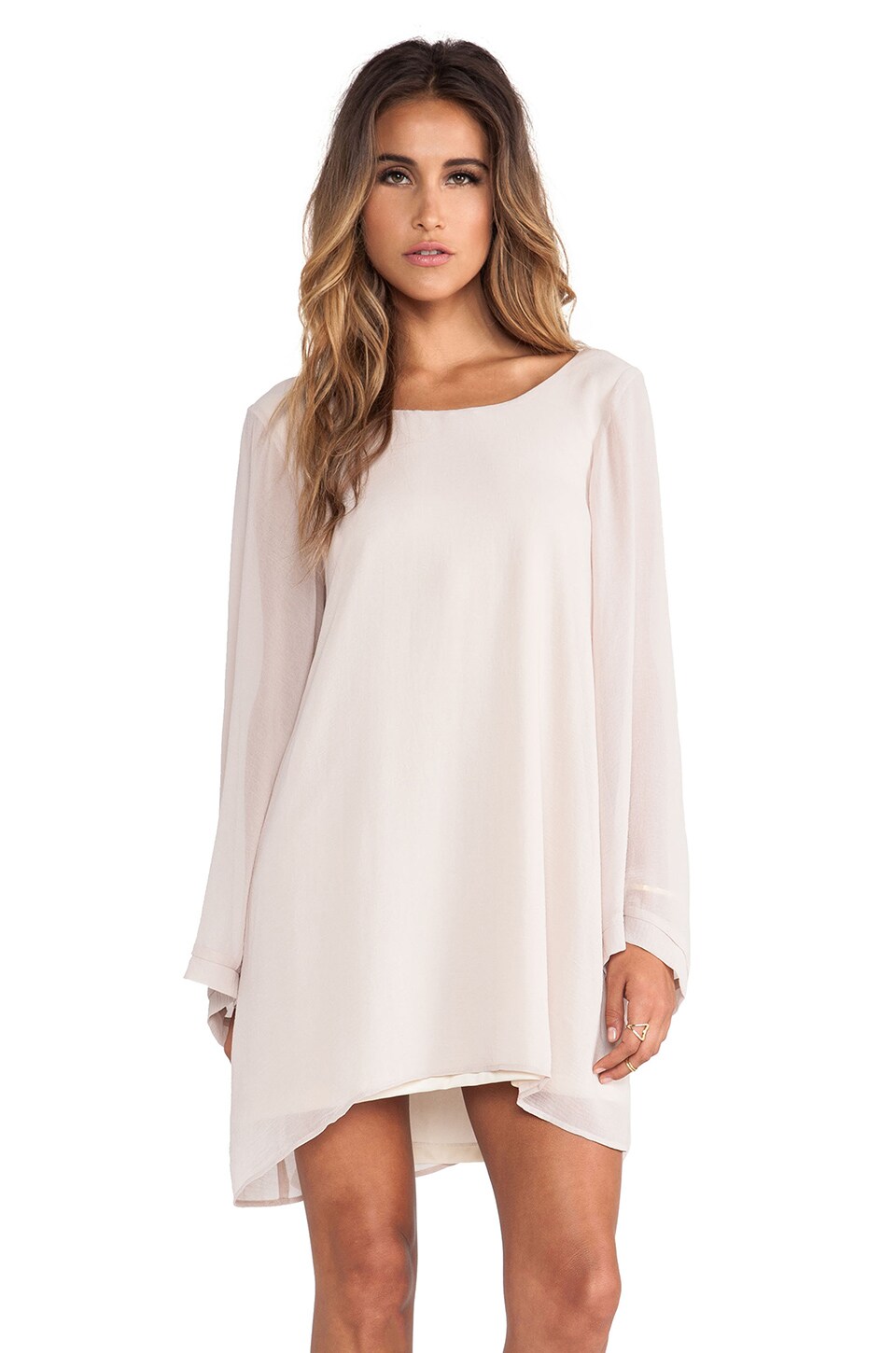 Show Me Your Mumu Bombshell Dress in Stony Sheer Chiffon | REVOLVE