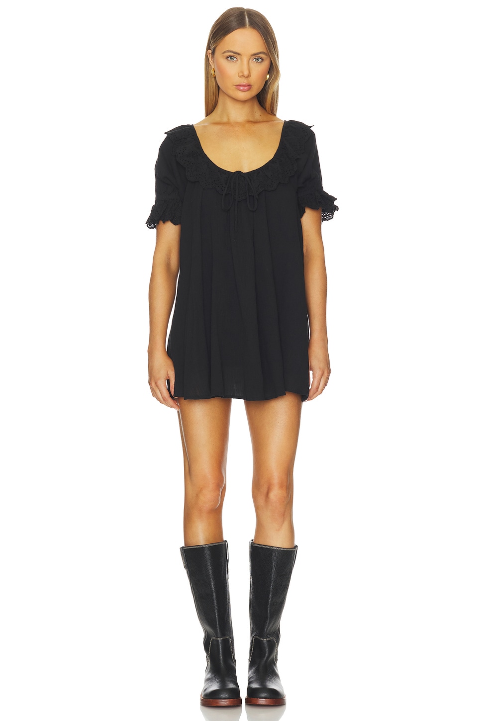 (取寄) ショウ ミー ユア ムームー レディース ドレス Show Me Your Mumu women Toulouse Dress Black Voile Show Me Your Mumu Toulouse Dress in Black Voile | REVOLVE