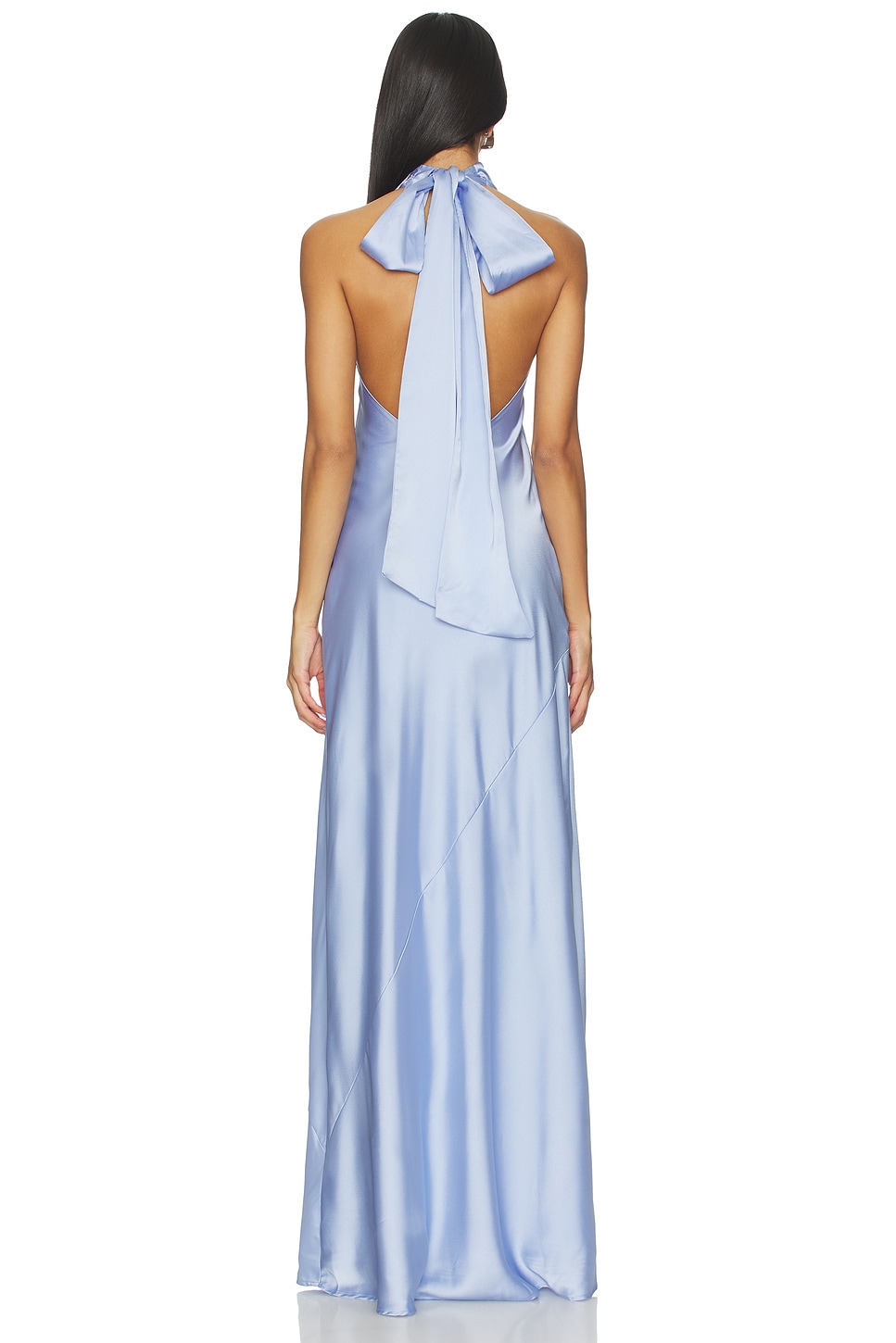 Show Me Your Mumu Lisa Maxi Dress in Blue Luxe Satin | REVOLVE