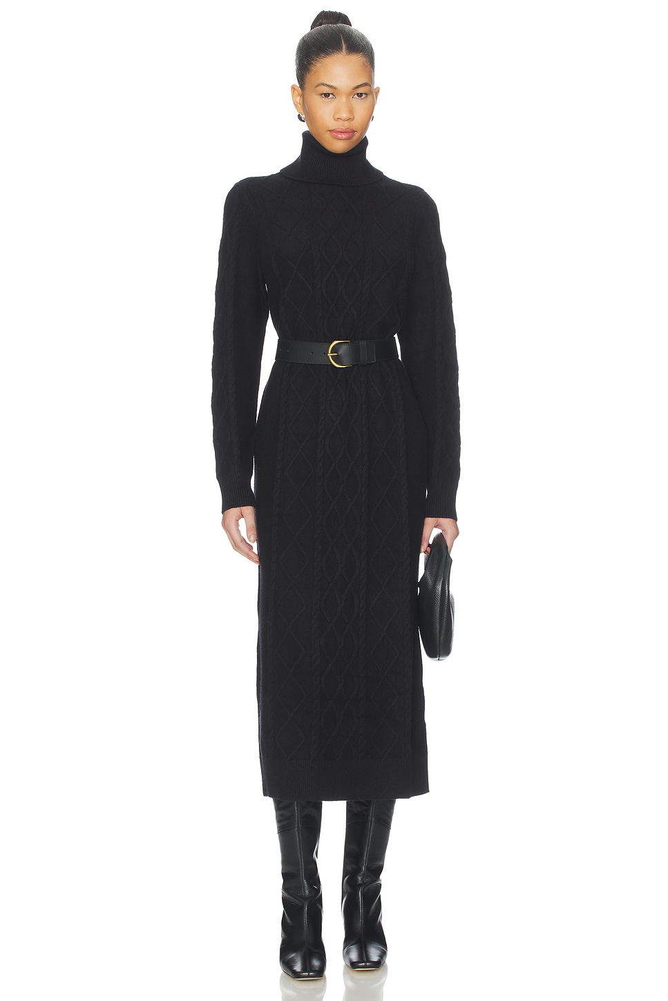 Show Me Your Mumu Montreal Midi Dress in Black Cable Knit | REVOLVE