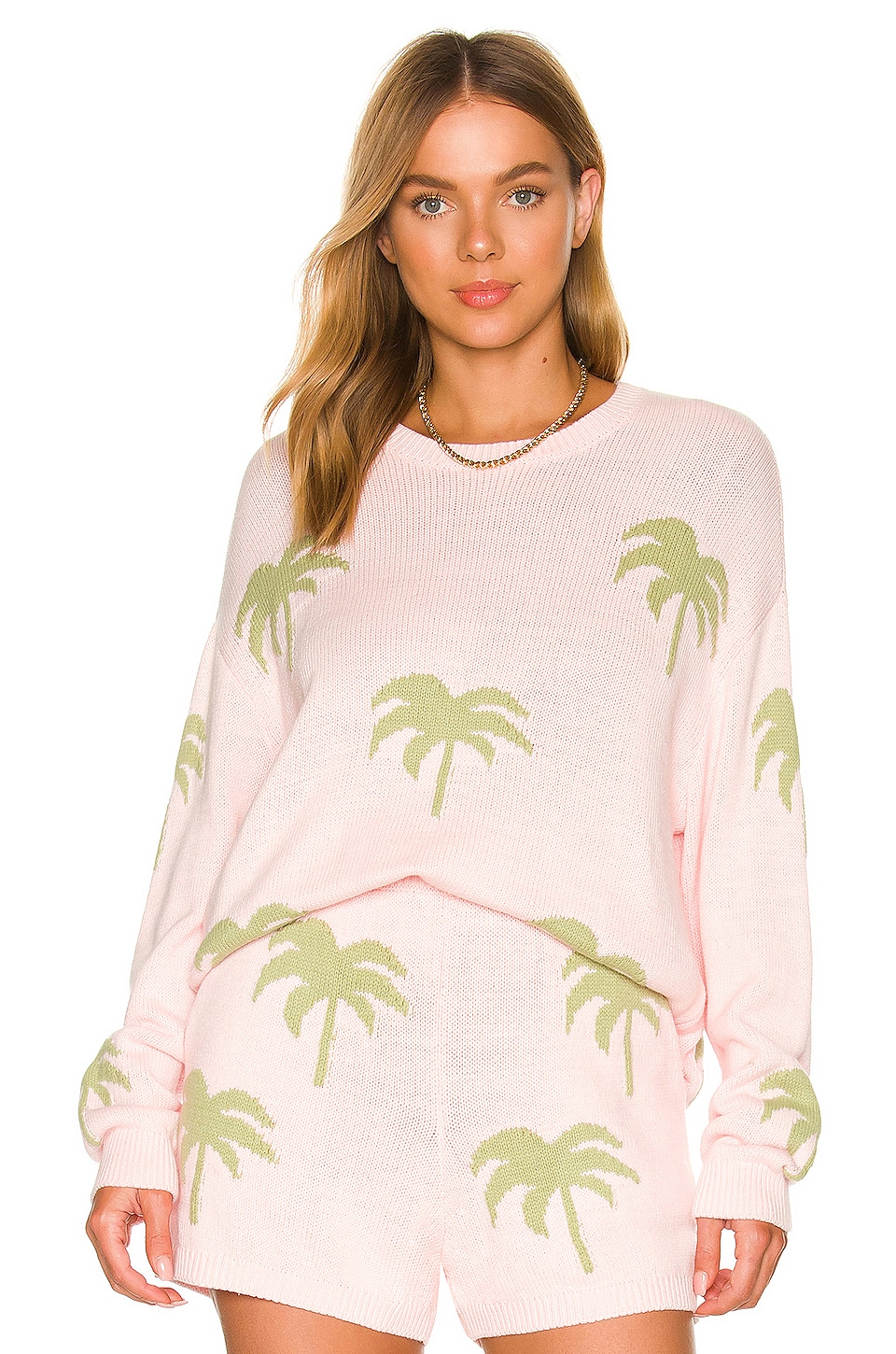 Show Me Your Mumu JERSEY GO TO en Pink Palm Tree Knit REVOLVE