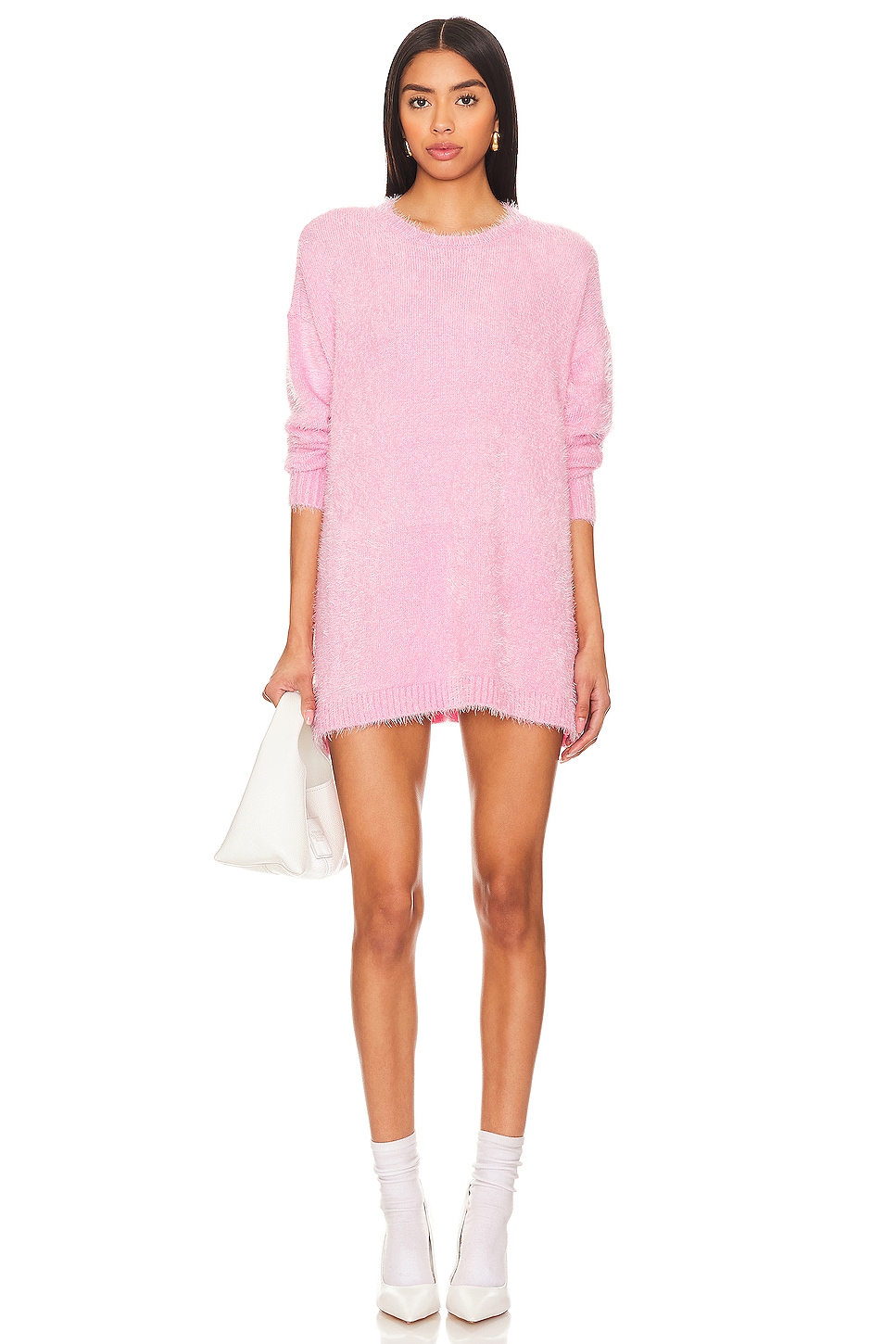 Show Me Your Mumu Bonfire Sweater in Pink Fuzzy Knit | REVOLVE