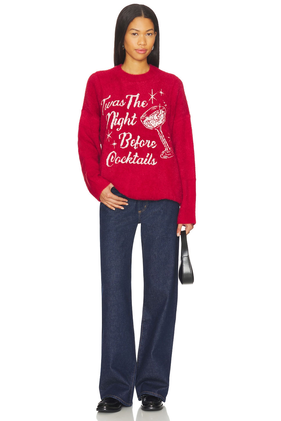 Show Me Your Mumu Classic Crewneck Sweater in Twas The Night Knit