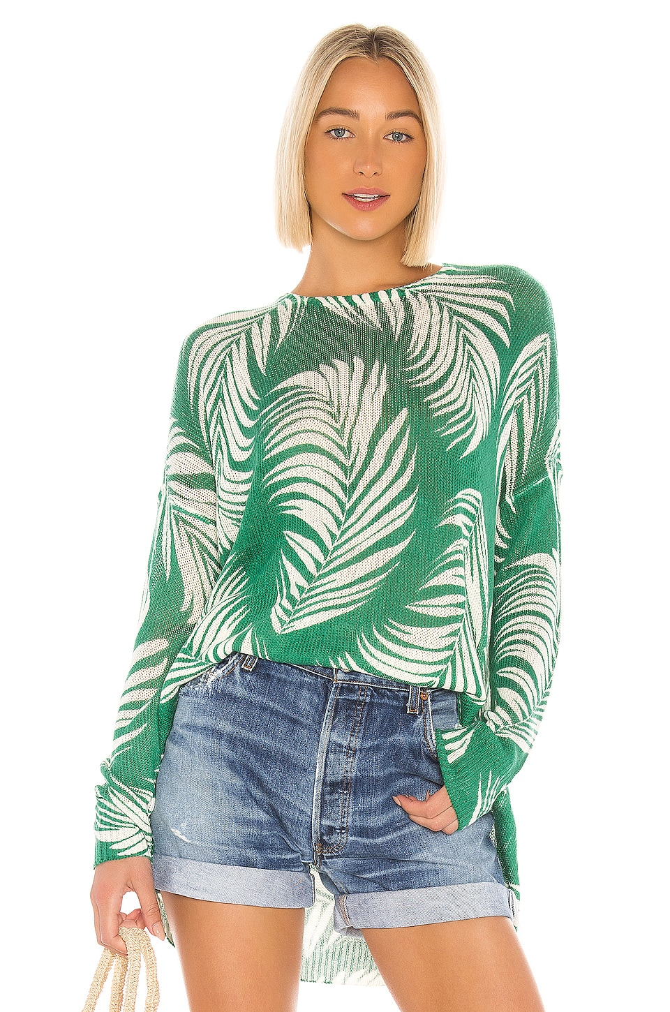 Show Me Your Mumu X REVOLVE Bonfire Sweater in Green & White | REVOLVE