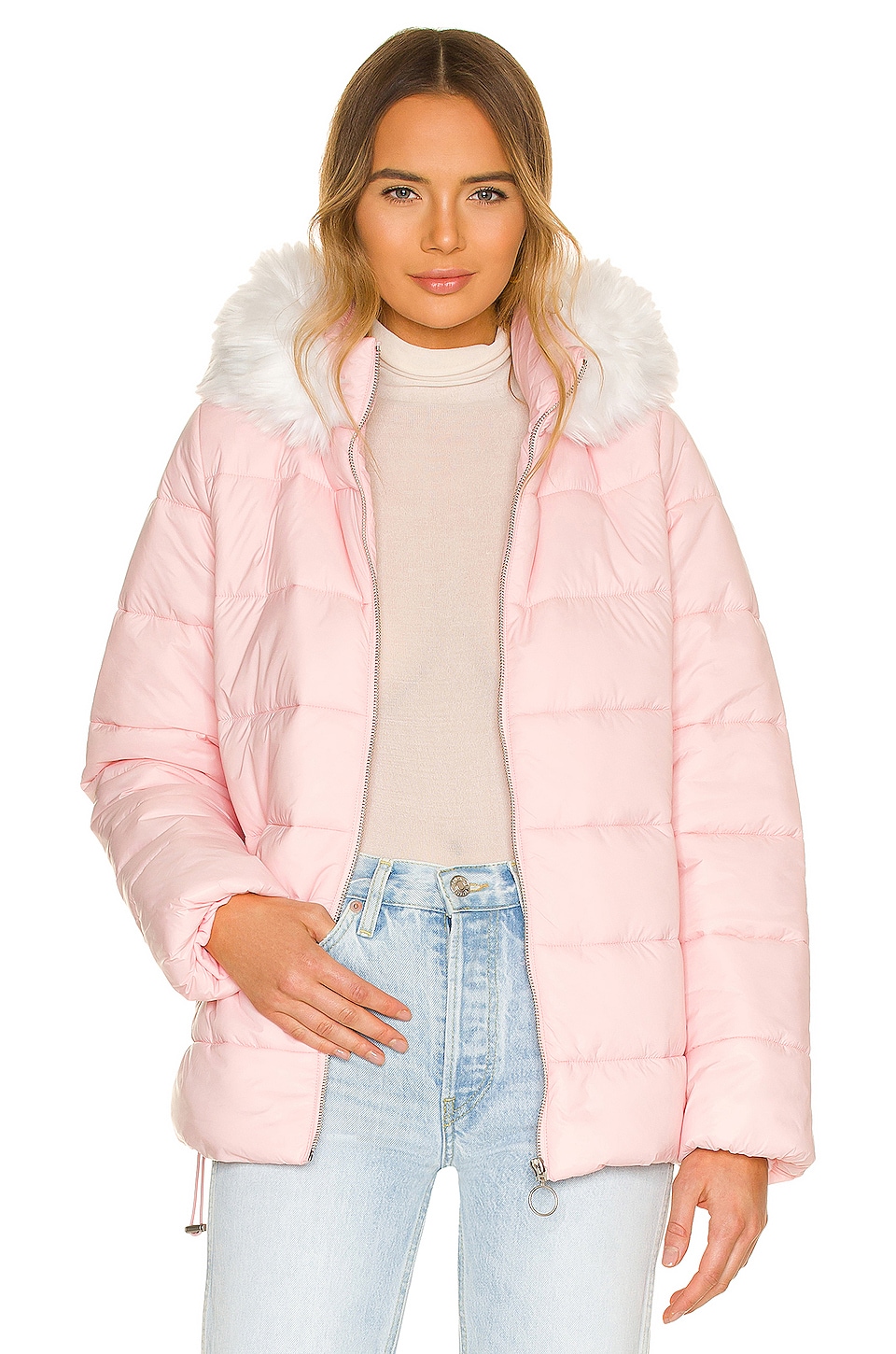 Show Me Your Mumu Snowbird Puffer Jacket Frosty Pink