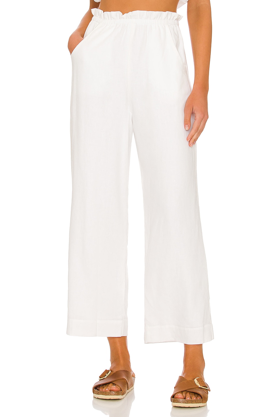 Show Me Your Mumu Peggy Pants in White Linen | REVOLVE
