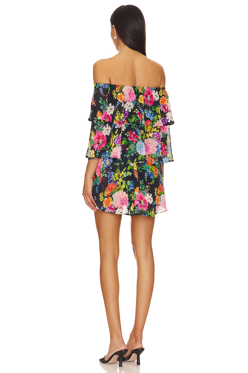 Flower Rumpers Show Me Your Mumu Triple Decker Romper in Midnight Botanical Floral ...