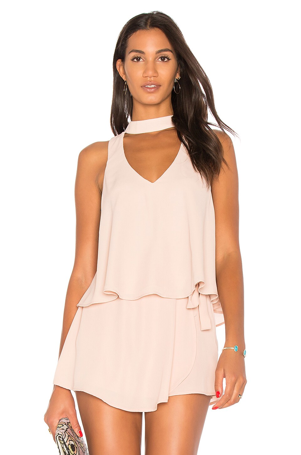 dusty blush crisp mumu