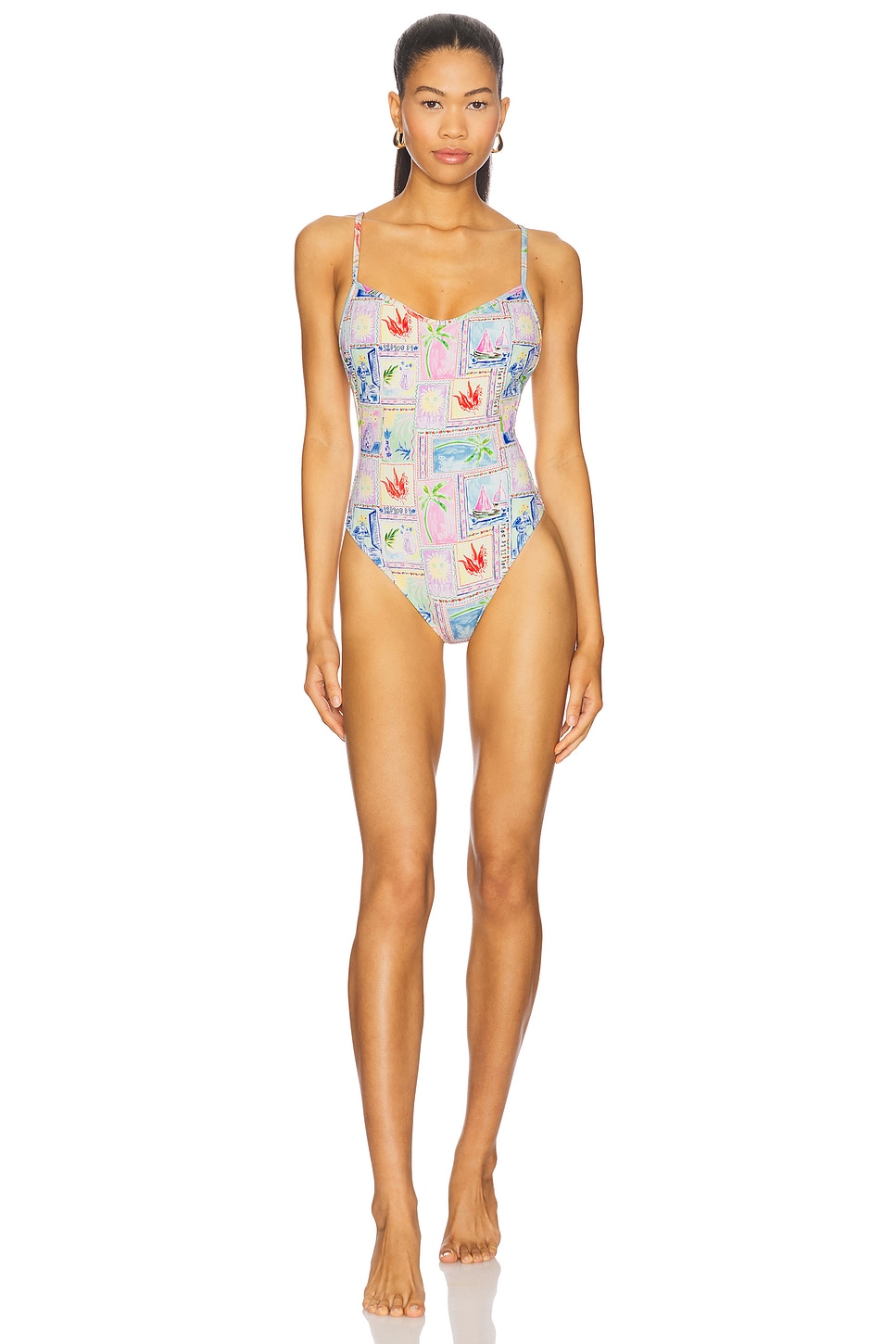 ♡mumimさま専用♡Her lip to♡SWIM WEAR Show Me Your Mumu Ahoy One Piece Swimsuit in Summer Soleil
