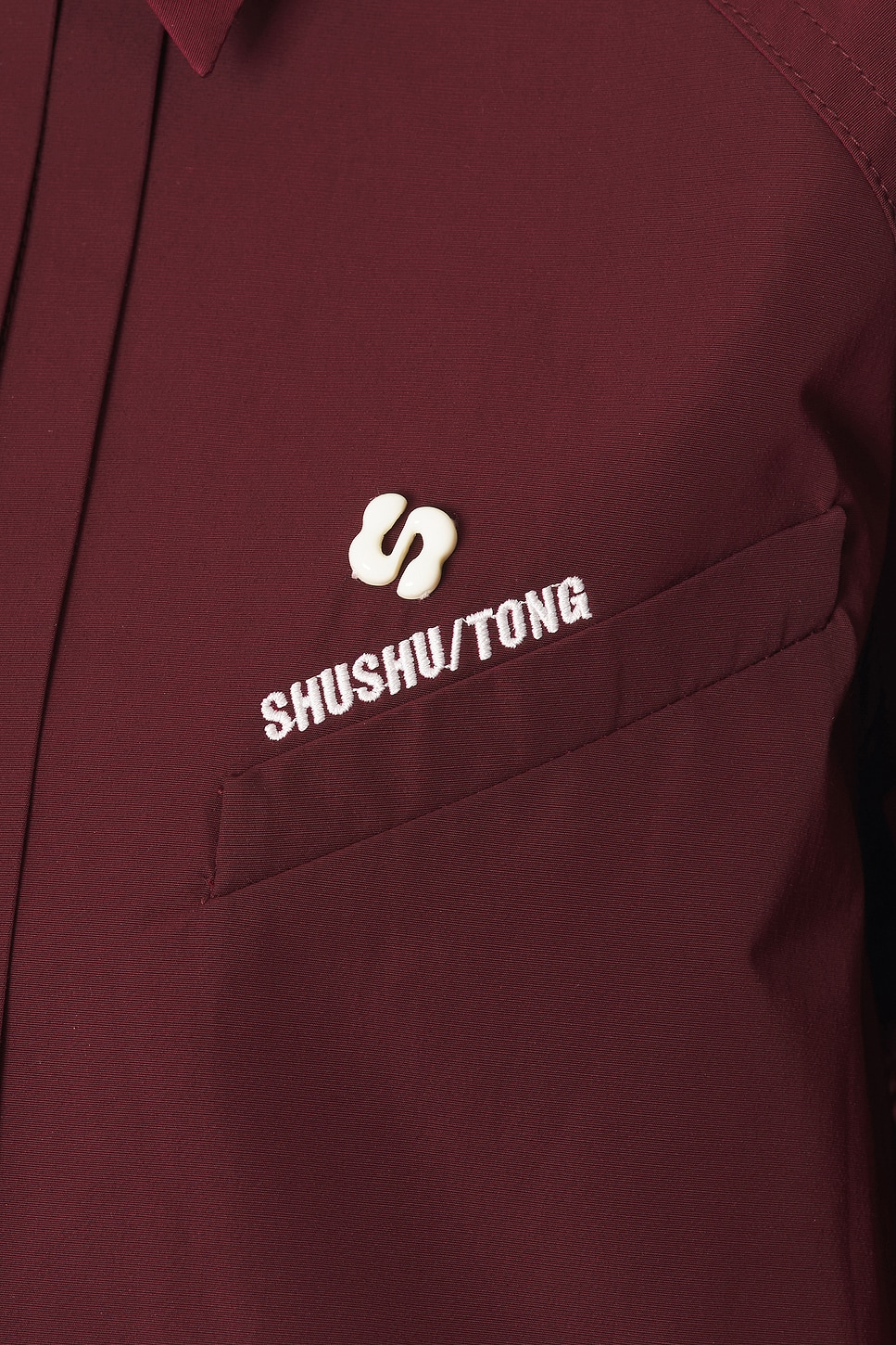 Shushu/Tong Tuck Detail Sport Jacket in Wine Red | REVOLVE