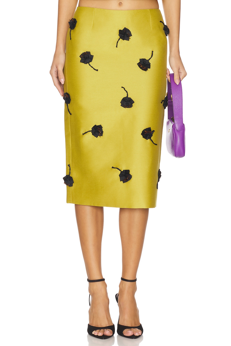 Shushu/Tong Back Slit Straight Skirt in Olive | REVOLVE