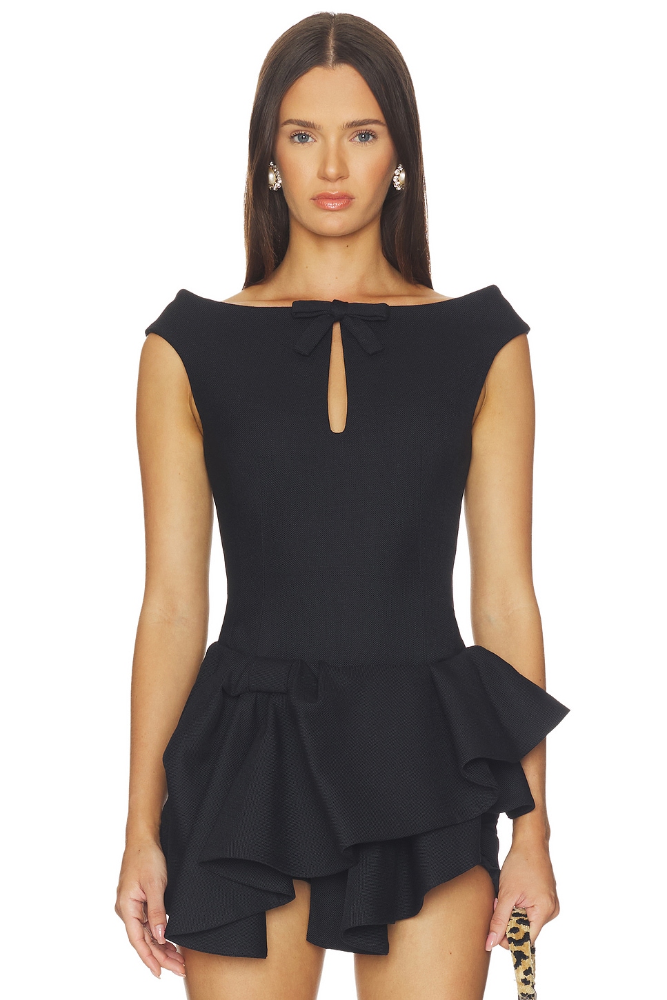 Keyhole Cold-shoulder Crop Top - thumbnail 2
