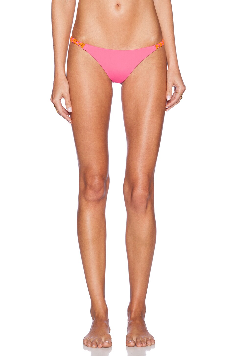 избранноеsiempre golden Tres Amigos Bikini Bottom in Hot Pink. 