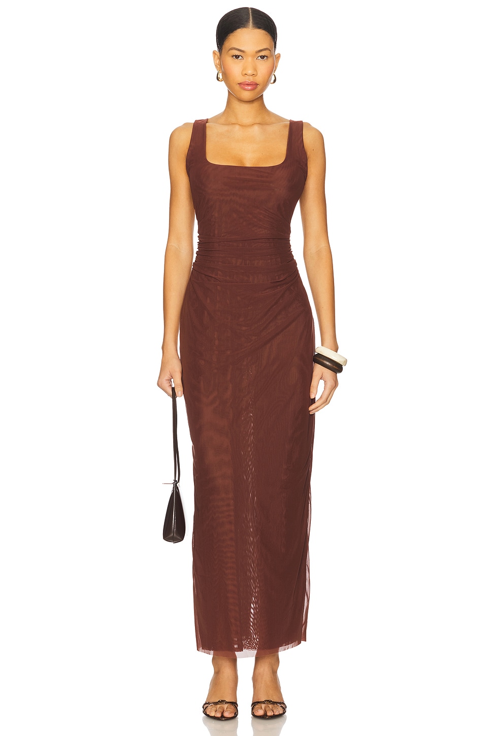 SIR. Jacques Twist Midi Dress in Espresso | REVOLVE SIR. Jacques Twist Midi Dress in Espresso | REVOLVE