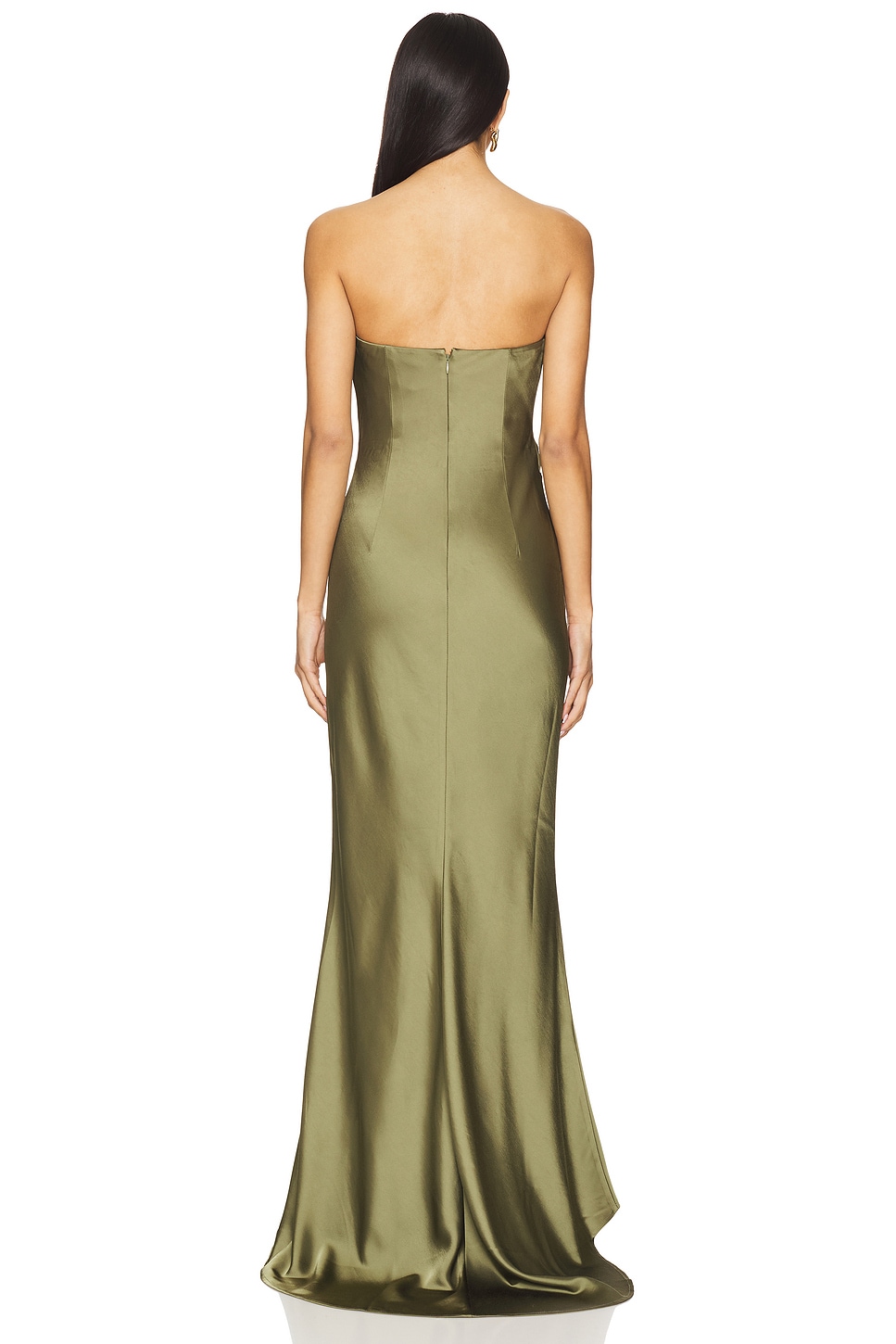significant other lucile strapless fit & flare maxi dress Significant Other Lucile Strapless Gown in Pesto