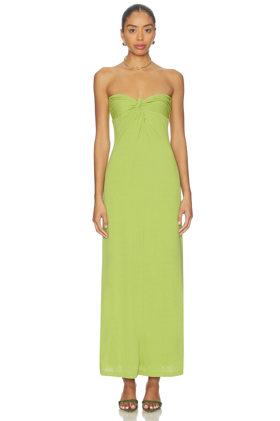 Significant Other Carrey Strapless Maxi Dress in Green