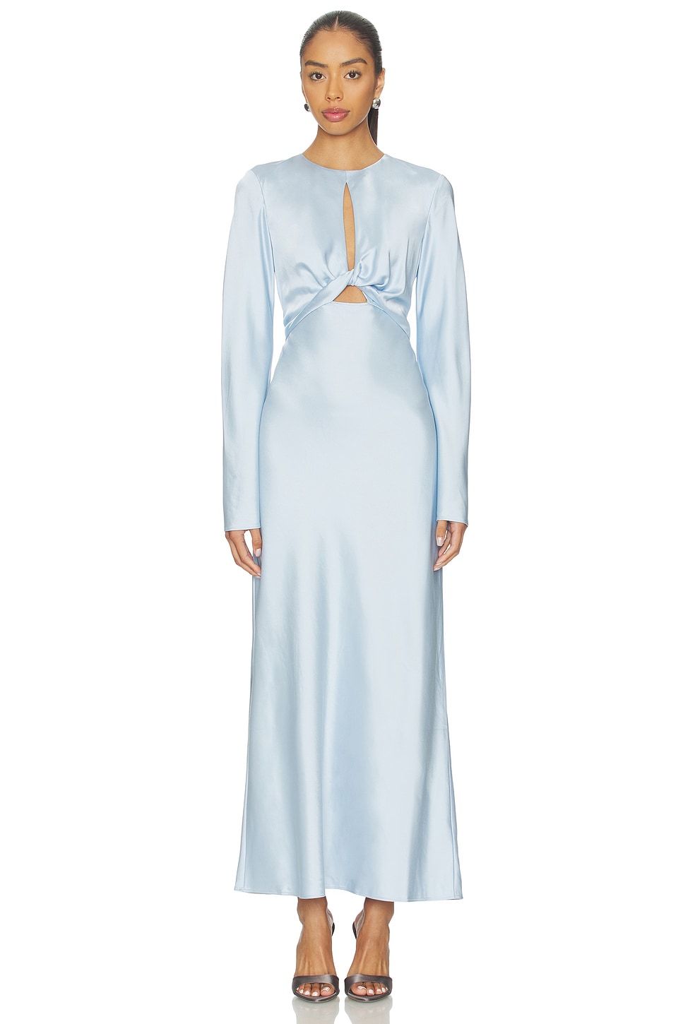 significant other blue dress Lana High Neck Maxi Dress in Ice Blue main image 1