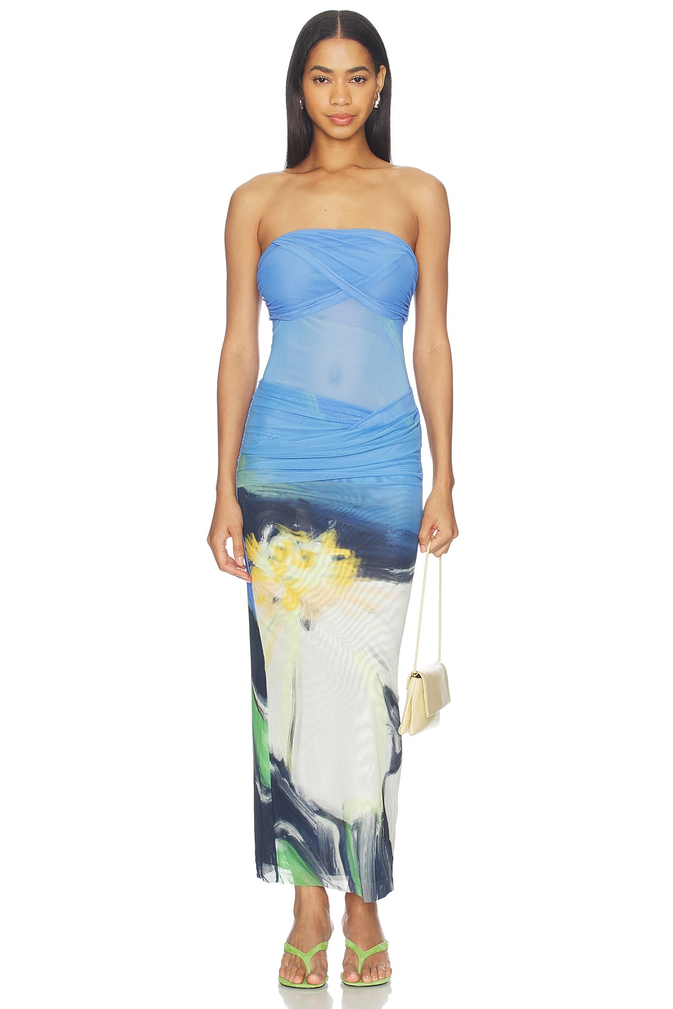 white posy print cotton maxi dress Odessa Maxi Dress