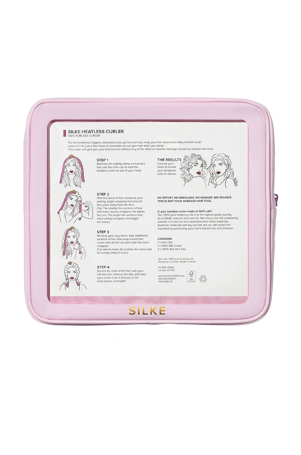 SILKE London Heatless Curler in Pink
