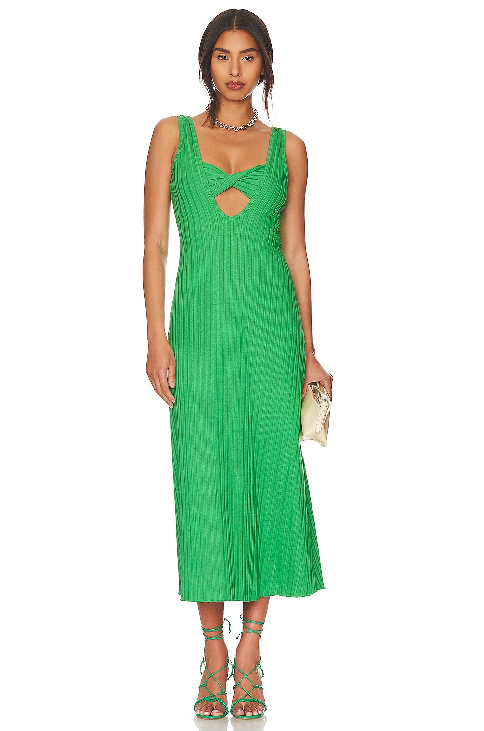 SIMONMILLER Duo Dress in Grass Green