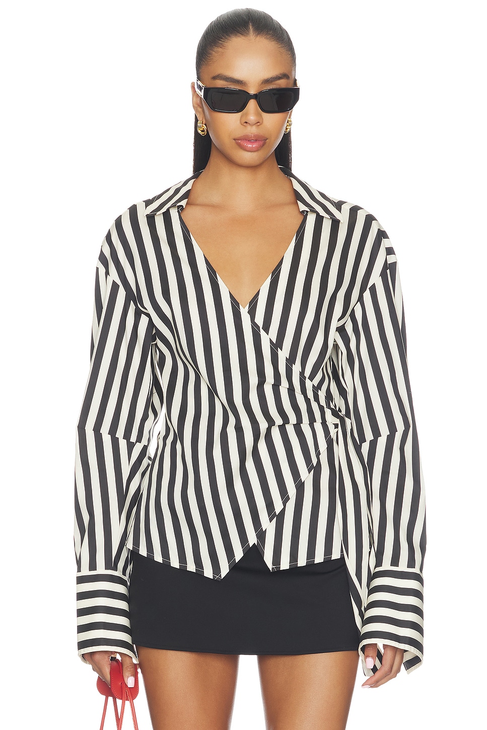Anya Poplin Wrap Top - thumbnail 2