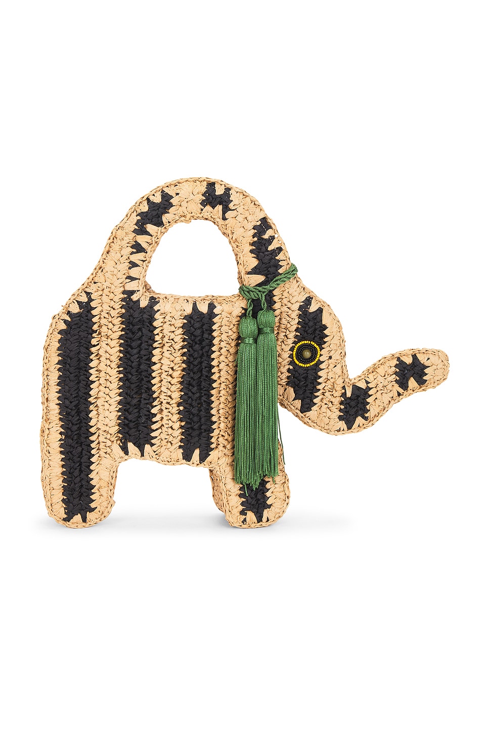 SIMONMILLER Elephant Bag in Black & Natural Strip | REVOLVE