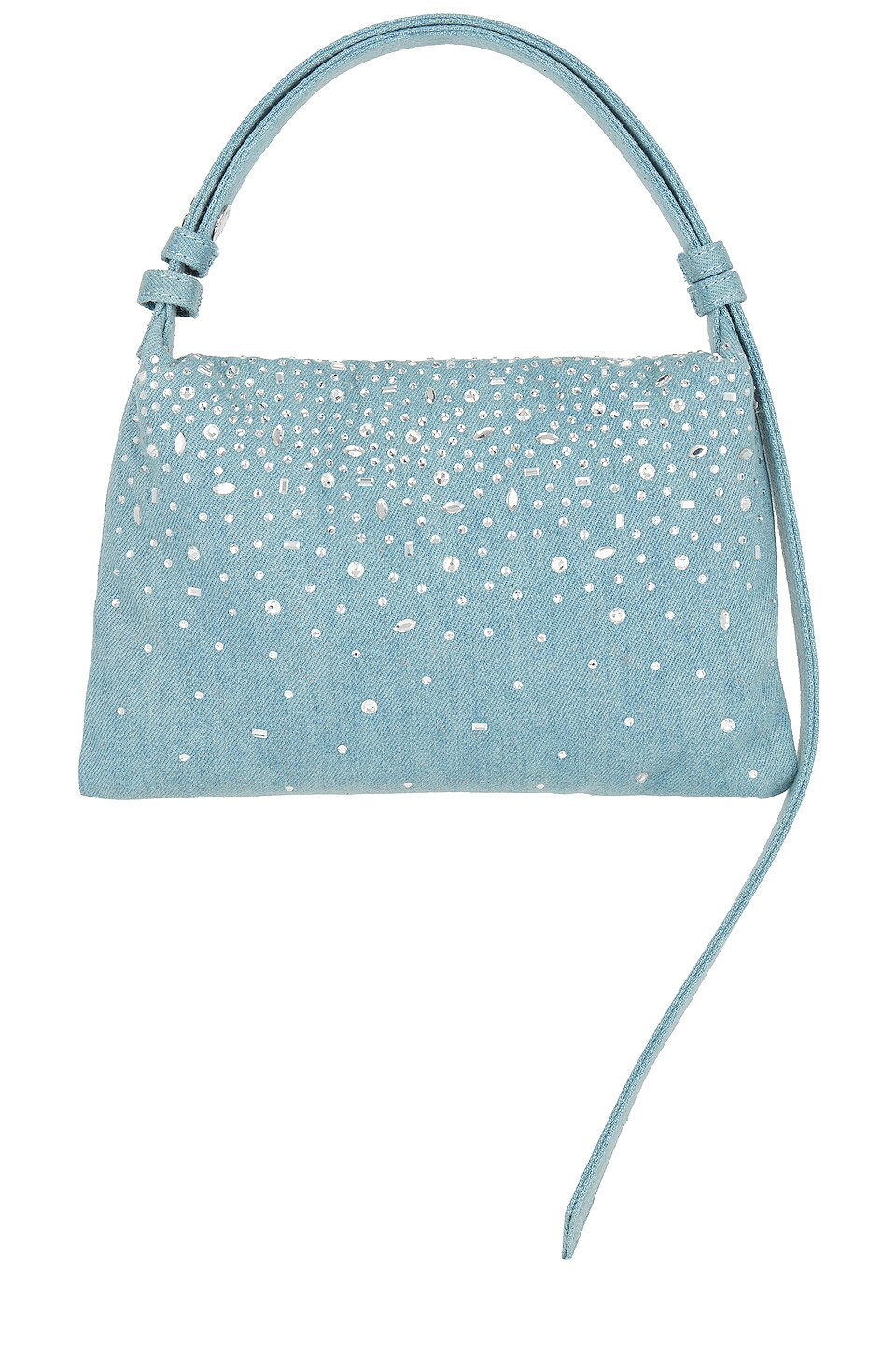 SIMONMILLER Mini Puffin Bag in Denim & Crystal