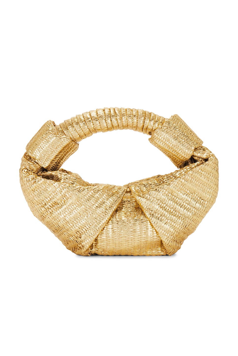 【SIMONMILLER】Raffia Lopsy Bag SIMONMILLER Metallic Raffia Lopsy Bag in Gold & Natural